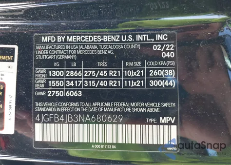 2022 Mercedes-Benz Gle 350 from USA, damaged, VIN 4JGFB4JB3NA680629